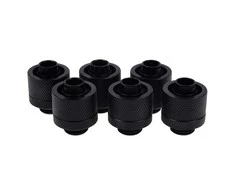 Alphacool Eiszapfen 16/10 mm prisukama jungtis G1/4, 6-Pack ★ juodas