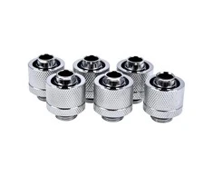 Alphacool Eiszapfen 16/10 mm screw-in fitting G1/4, 6-Pack – chrome