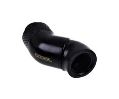 Alphacool Eiszapfen Angle Adapteris 45 Degrees Double Rotatable G1/4 Female to G1/4 Female – Juodas