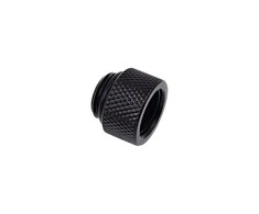 Alphacool Eiszapfen Adapteris straight G1/4 inch female to G1/4 inch male – juodas