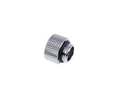 „Alphacool“ jungties adapteris, tiesus G1/4 colio lizdas į G1/4 colio kištuką, chromuotas sidabrinis