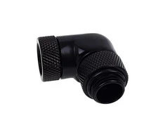 Alphacool Eiszapfen Angle Adapteris 90 Degrees Rotatable G1/4 Female to G1/4 Male – Juodas