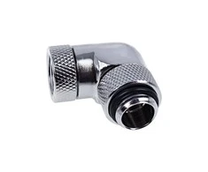 Alphacool Eiszapfen Angle Adapteris 90 Degrees Rotatable G1/4 Female to G1/4 Female – chrome