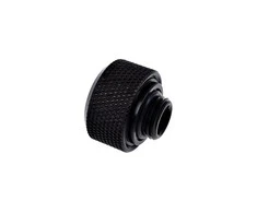 „Alphacool“ jungtis su tiesiu G1/4 colio vidiniu sriegiu ir 16 mm išoriniu skersmeniu, kieta vamzdžio jungtis – juodas