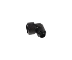 Alphacool Eiszapfen connector 90 degrees G1/4 inch female thread to 16mm outer diameter hard tube – juodas
