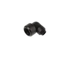 Alphacool Eiszapfen connector 90 degrees G1/4 inch female thread to 16mm outer diameter hard tube – juodas