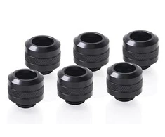 Alphacool Eiszapfen Pro fitting 13mm hardtube G1/4, 6-Pack – juodas