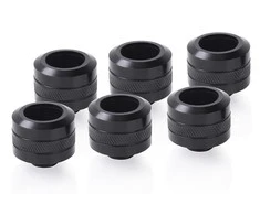 Alphacool Eiszapfen Pro fitting 16mm hard tube G1/4, 6-pack – juodas