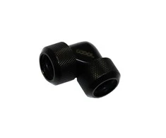 „Alphacool“ vamzdžių adapteris 90 laipsnių 16 mm išoriniam skersmeniui iki 16 mm išorinio skersmens, kieto vamzdžio – juodas