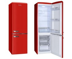 Šaldytuvas Amica Retro FK2965.3RAA (550mm x 1810mm x 615 mm, 181 l, Class A++, red color)