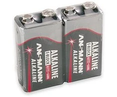 1x2 Ansmann Alkaline 9V-Block raudona linija
