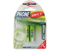 Ansmann 5035523 – Nikelio-metalo hidridas (NiMH) – 1,2 V – 550 mAh – Žalia – DECT telefonai
