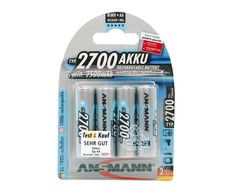 1x4 Ansmann rech. baterija 2700 Mignon AA 2500 mAh