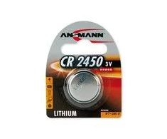 Ansmann CR 2450, Vienkartinė baterija, CR2450, Ličio jonų (Li-Ion), 3 V, 1 vnt., Nikelis
