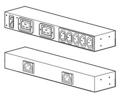 Apc Rack PDU, pagrindinis, 0U/1U, 100-240V/20A, 220-240V/16A, (7) C13, (2) C19