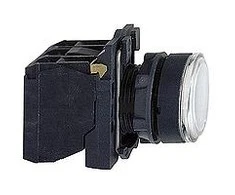Schneider Electric 22mm baltas valdymo mygtukas su grįžtamam žibintu 1Z 1R (XB5AW31B5)