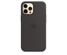 Apple iPhone 12 Pro Max silikoninis dėklas su MagSafe – juodas