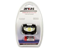 Arcas | Priekinis žibintas | ARC5 | 1 LED+2 prožektorių šviesos diodai | 5 W | 160 lm | 4+3 šviesos funkcijos
