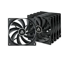 Arctic Cooling ARCTIC F12, 3-pin, 120mm, korpuso ventiliatoriai, juodi, 5 vnt.