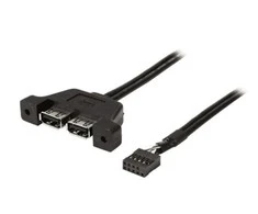 ASRock reduktorius USB 2.0 (9 kontaktų) iki 2 x USB 2.0