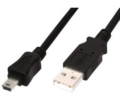 Assmann Electronic DIGITUS USB2.0 kabelis USB A auf USB mini B 5pin M/M smėlio spalvos 2m masinis