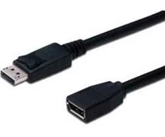 Assmann Electronic ASSMANN DisplayPort ilgintuvas AWG 28 2xshielded juodas DP M/DP F 2m