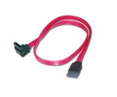 Assmann Electronic ASSMANN SATA jungties laidas, SATA 7pin, L-type, 90°/F - SATA 7pin, L-type/F, 0.5m, tiesus, SATA II/III, raudonas AK-400104-005-R