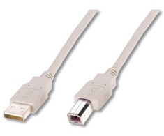 Assmann Electronic ASSMANN 10X USB2.0 kabelis 3.0m USB A zu USB B masinis smėlio spalvos