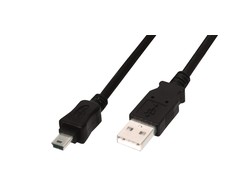 Assmann Electronic ASSMANN USB 2.0 jungties kabelis tipas A - mini B 5pin M/M 1.0m USB 2.0 atitinka UL bl
