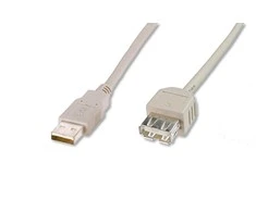 Assmann Electronic ASSMANN USB2.0 ilgintuvas 5m USB A/M į A/F masinis juodas