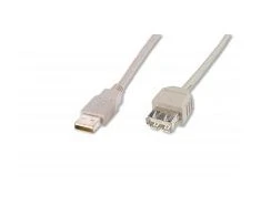 Assmann Electronic ASSMANN USB2.0 ilgintuvas 5m USB A/M į A/F masinis juodas