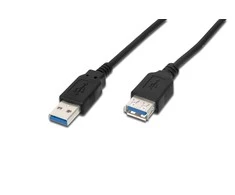 Assmann Electronic ASSMANN USB3.0 ilgintuvas 3m USB A / M į A / F masinis juodas