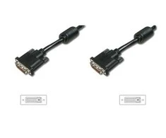 Assmann Electronic ASSMANN VGA laidinis kabelis DVI 2m Dual Link 2Ferrit Cores K8 masinis 24+1