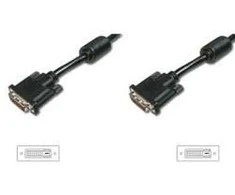 Assmann Electronic ASSMANN DVI prijungimo kabelis DVI(24+1) 2x ferrit M/M 10.0m DVI-D Dual Link bl