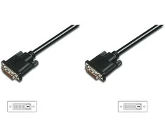 Assmann Electronic ASSMANN DVI prijungimo kabelis DVI(24+1) M/M 0.5m DVI-D Dual Link bl