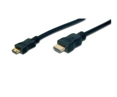 Assmann Electronic ASSMANN HDMI High Speed jungties kabelis tipas C - tipas A M M 2.0m Ultra HD 24p auksinis bl