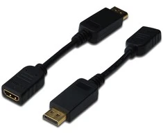 Assmann Electronic „Assmann“ elektroninio DIGITUS adapterio kabelio ekranasPrievadas HDMI M/F 0,15 m AW28