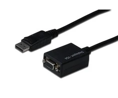 Assmann Electronic DIGITUS adapterio kabelio ekranasPortas VGA HD15 0,15m AWG28 2x ekranuotas