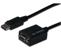Assmann Electronic DIGITUS adapterio kabelio ekranasPortas VGA HD15 0,15m AWG28 2x ekranuotas