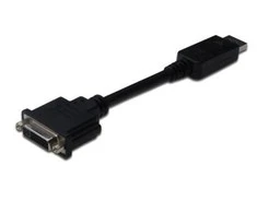Assmann Electronic ASSMANN DisplayPort adapterio laidas DP - DVI 24+5 M/F 0.15m su blokavimu DP 1.1a suderinamas su CE bl