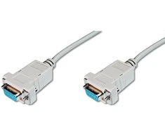 Assmann Electronic ASSMANN zero modemo kabelis D-Sub9 f/f 3m masinis smėlio spalvos