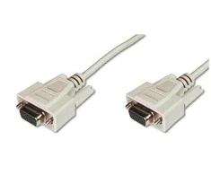 Assmann Electronic ASSMANN nuoseklusis kabelis 3m 2x DSUB 9 smėlio spalvos priskyrimas 1:1 AWG26