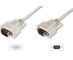 Assmann Electronic ASSMANN duomenų perdavimo prailginimo kabelis D-Sub9 M/F 5,0 m serijinis, suformuotas