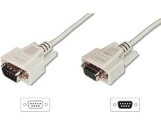„Assmann Electronic DIGITUS“ duomenų perdavimo ilgintuvas D-Sub9 M/F 10,0 m serijinis, suformuotas