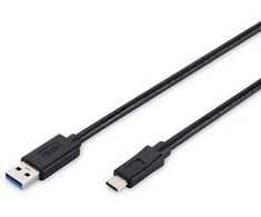 Assmann Electronic ASSMANN USB Type-C jungties kabelis, tipas C iki A M/M 1,0 m Super Speed bl