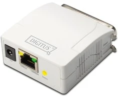 Assmann Electronic DIGITUS greitas eterneto spausdinimo serveris 1xParallel 1xRJ-45 su maitinimo šaltiniu