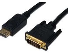 Assmann Electronic ASSMANN DisplayPort adapterio kabelis DP - DVI 24+1 M/M 2.0m su blokavimu DP 1.1a suderinamas