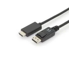 Assmann Electronic DIGITUS DisplayPort Adapteris Cable DP - HDMI Type A St / St 2.0m w / War. DP 1.2 HDMI 2.0 4K / 60Hz CE juodas