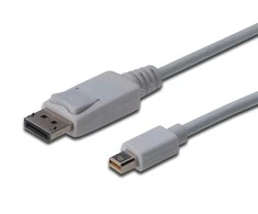 Assmann Electronic ASSMANN kabelis mini DisplayPort kištukas prie displayPort kištukas 3m dvigubas ekranavimas baltas
