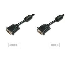 Assmann Electronic ASSMANN VGA laidinis kabelis DVI 2m Dual Link 2Ferrit Cores K8 masinis 24+1